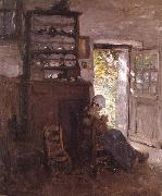 Nicolae Grigorescu Interior in Vitre oil painting